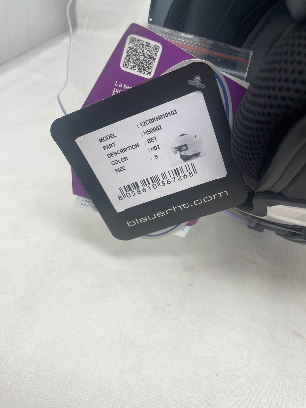 Blauer Casco Moto Jet In Fibra Bet Ht Bianco Mod. 12cbkh010103 Misura S Nuovo