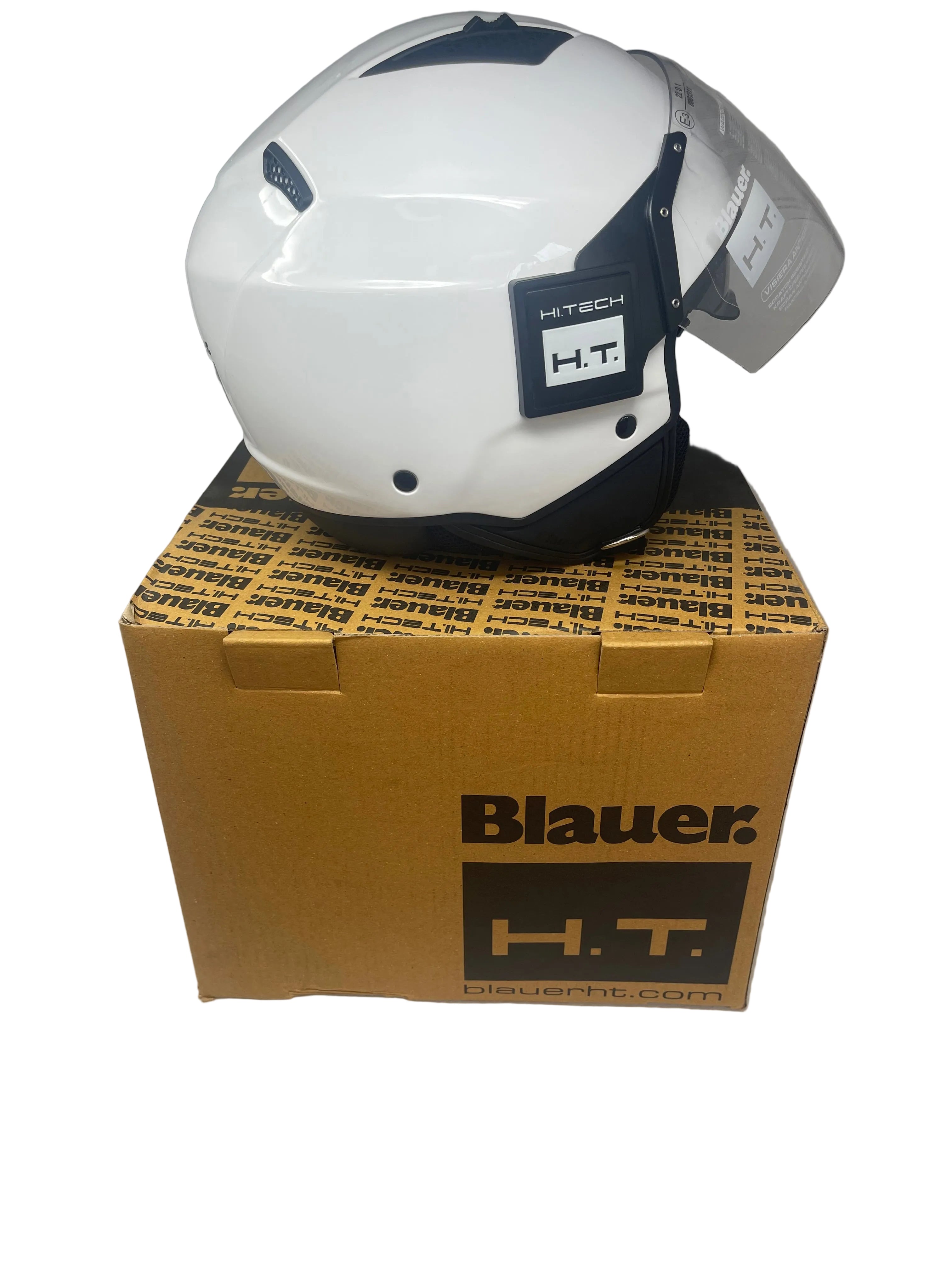 Blauer Casco Ht Bet Monochrome Bianco Lucido Mod.12cbkh010103 Misura L Nuovo!