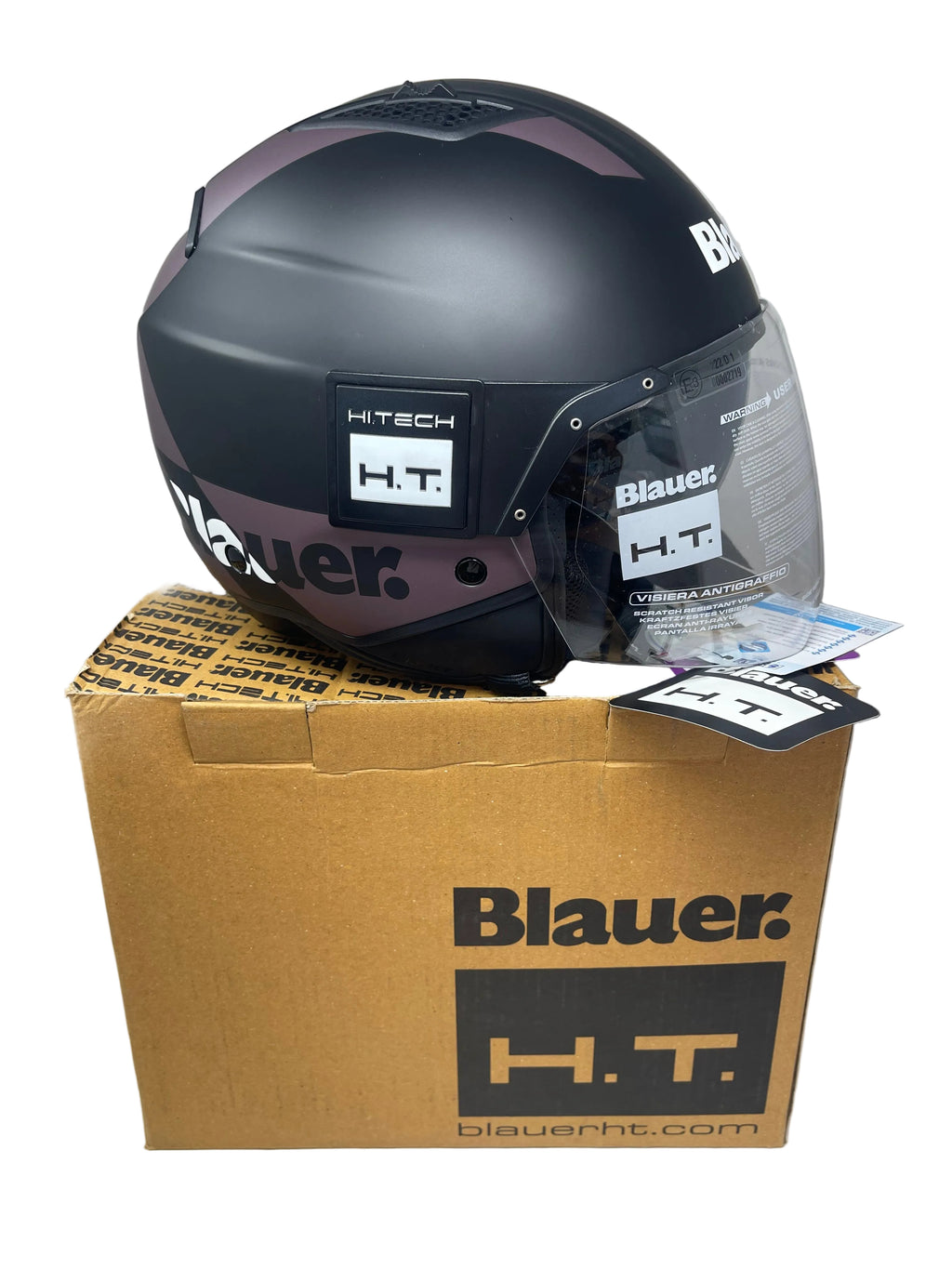 Blauer Casco Integrale Ht-bet Nero Antracite Opaco Mod.12cbkh010103 Misura Xs Nuovo!