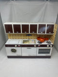 Gioco Vintage Riproduzione Cucina Latta/plastica Con Meccanismi Azionabili A Pile Lxpxh 47x13x37