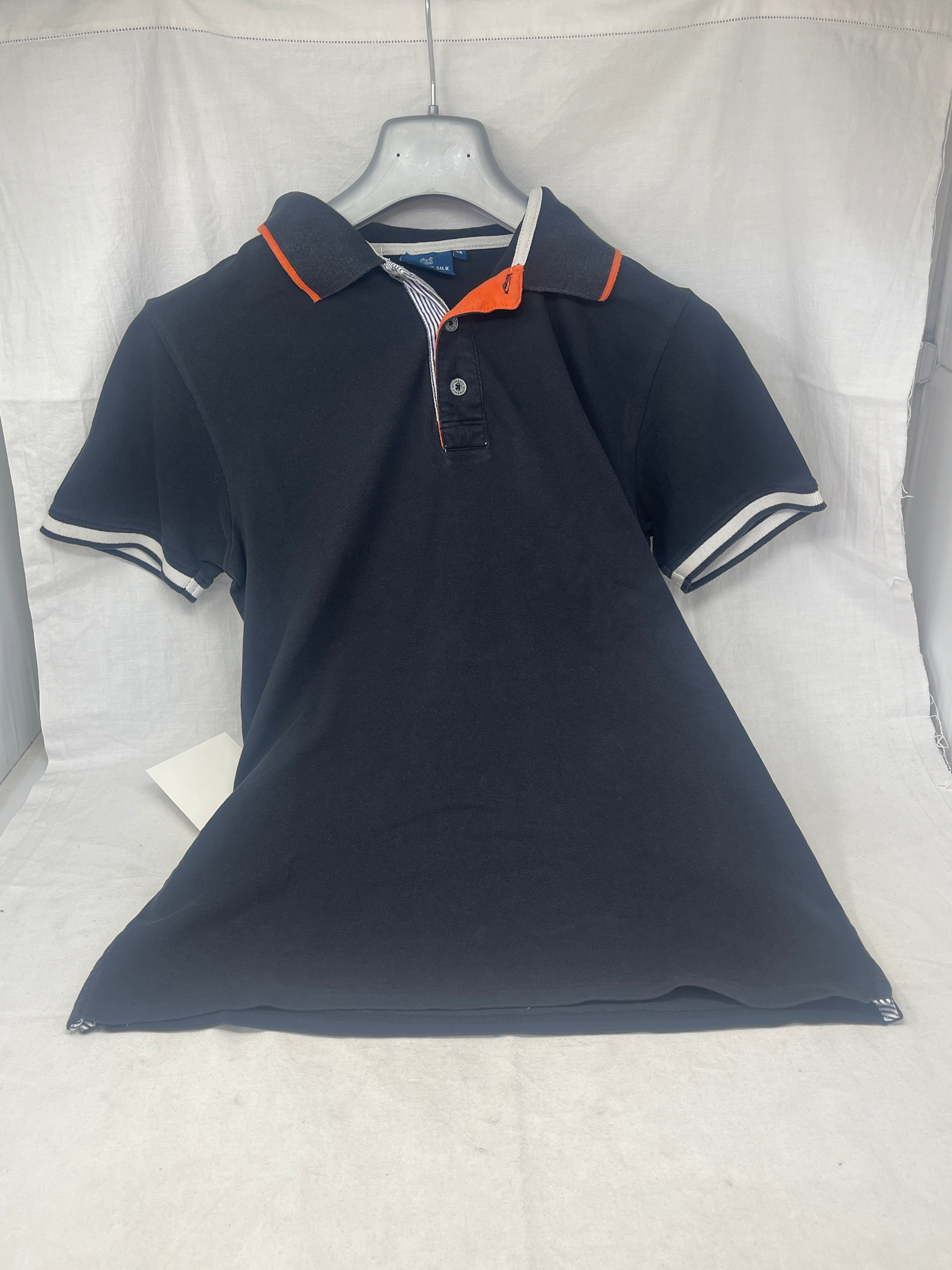Cotton & Silk Polo Nero M