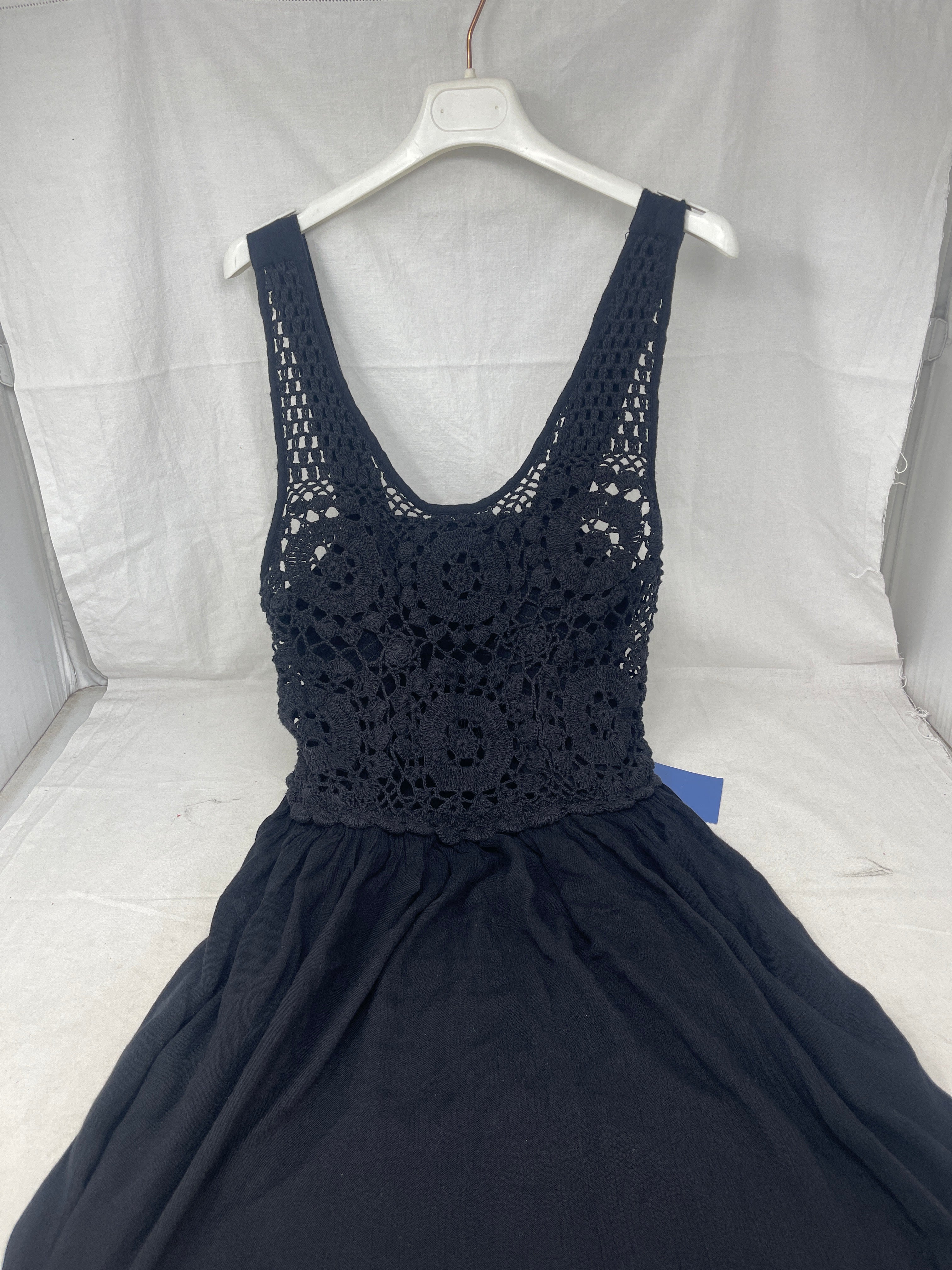 Abito Lungo Nero Pizzo S/m