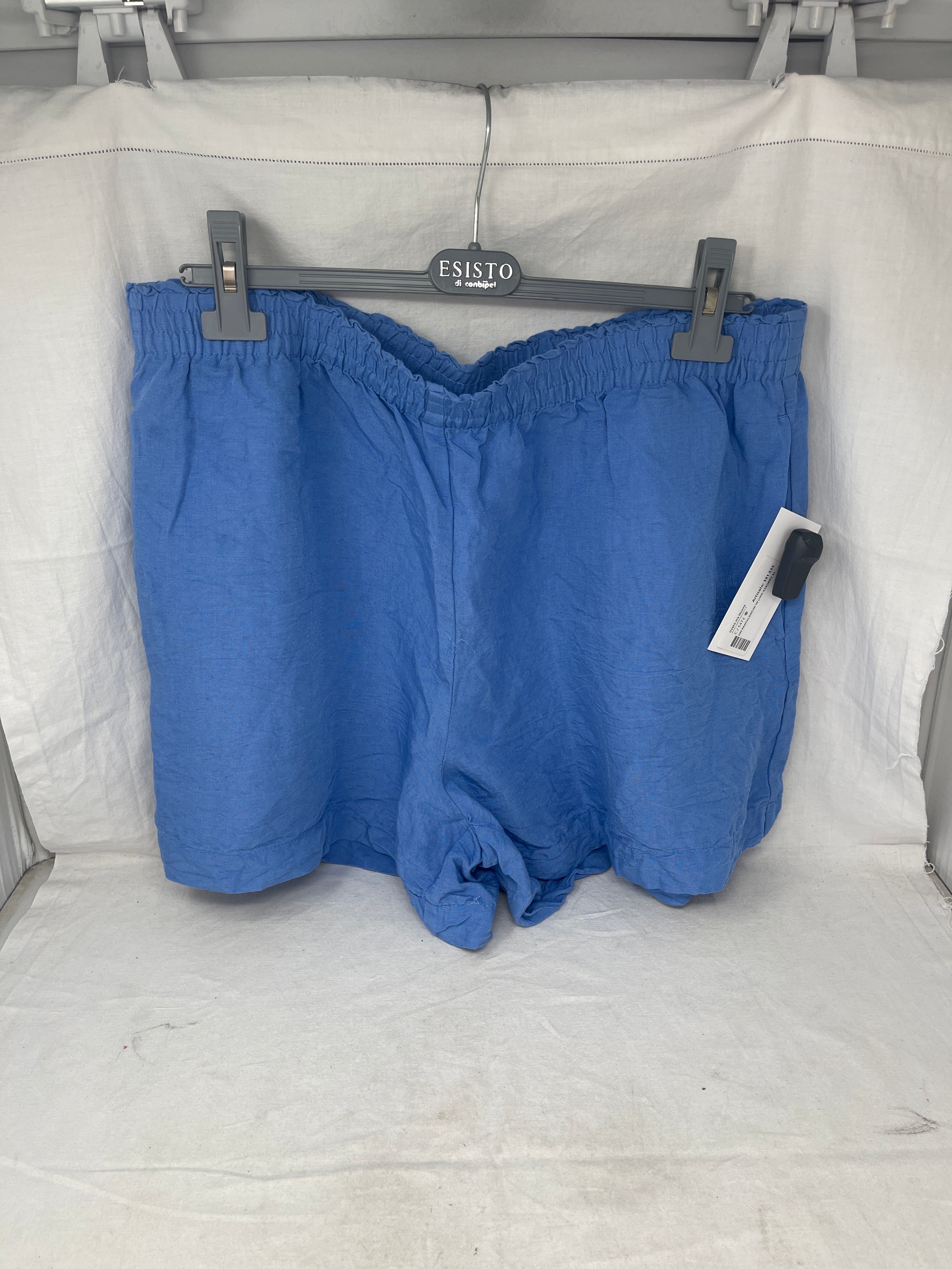 Hm Pantaloncini In Lino Azzurro Xl
