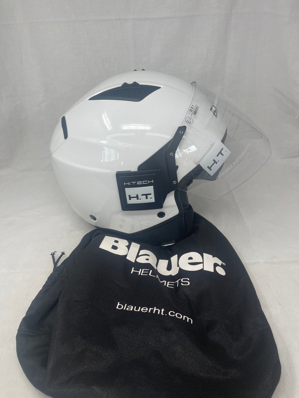 Blauer Casco Moto Jet In Fibra Bet Ht Bianco Mod. 12cbkh010103 Misura S Nuovo