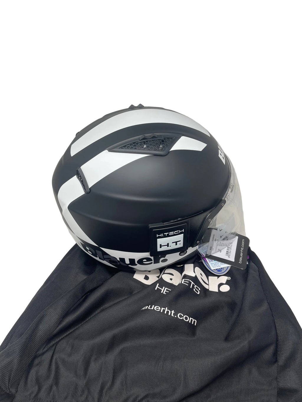 Blauer Casco Integrale Ht-bet Nero Bianco Opaco Mod 12cbkh010103 Misura Xs Nuovo