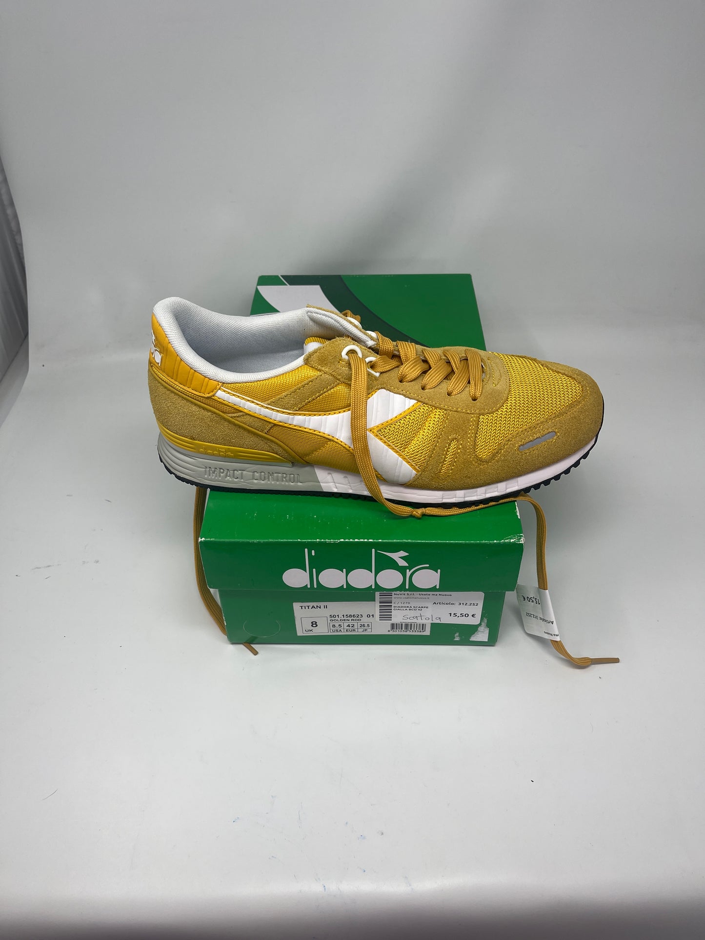 Diadora scarpe gialle bco 42