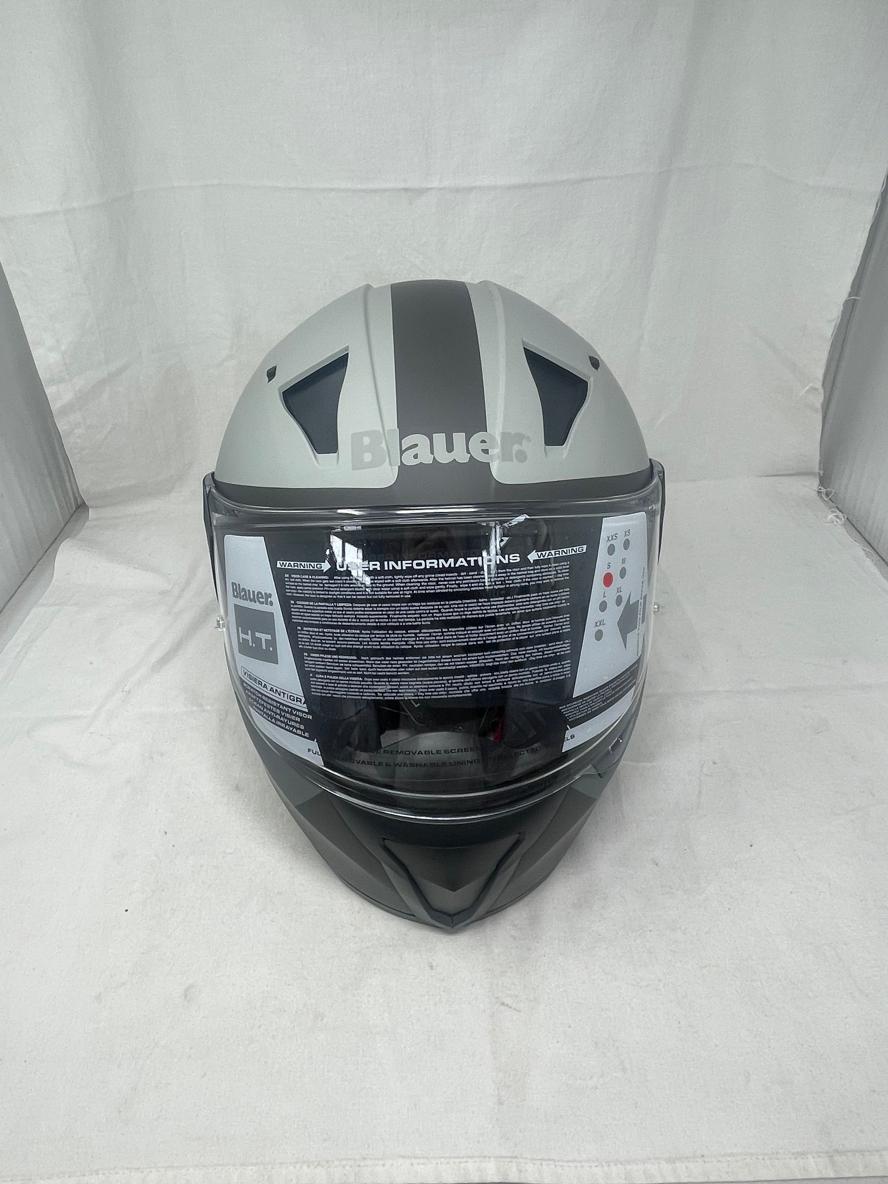 Blauer Casco Integrale Ht Naca Nf01 B Full Face Grigio Giallo Opaco Mod. 12cbkh030114 Misura S Nuovo