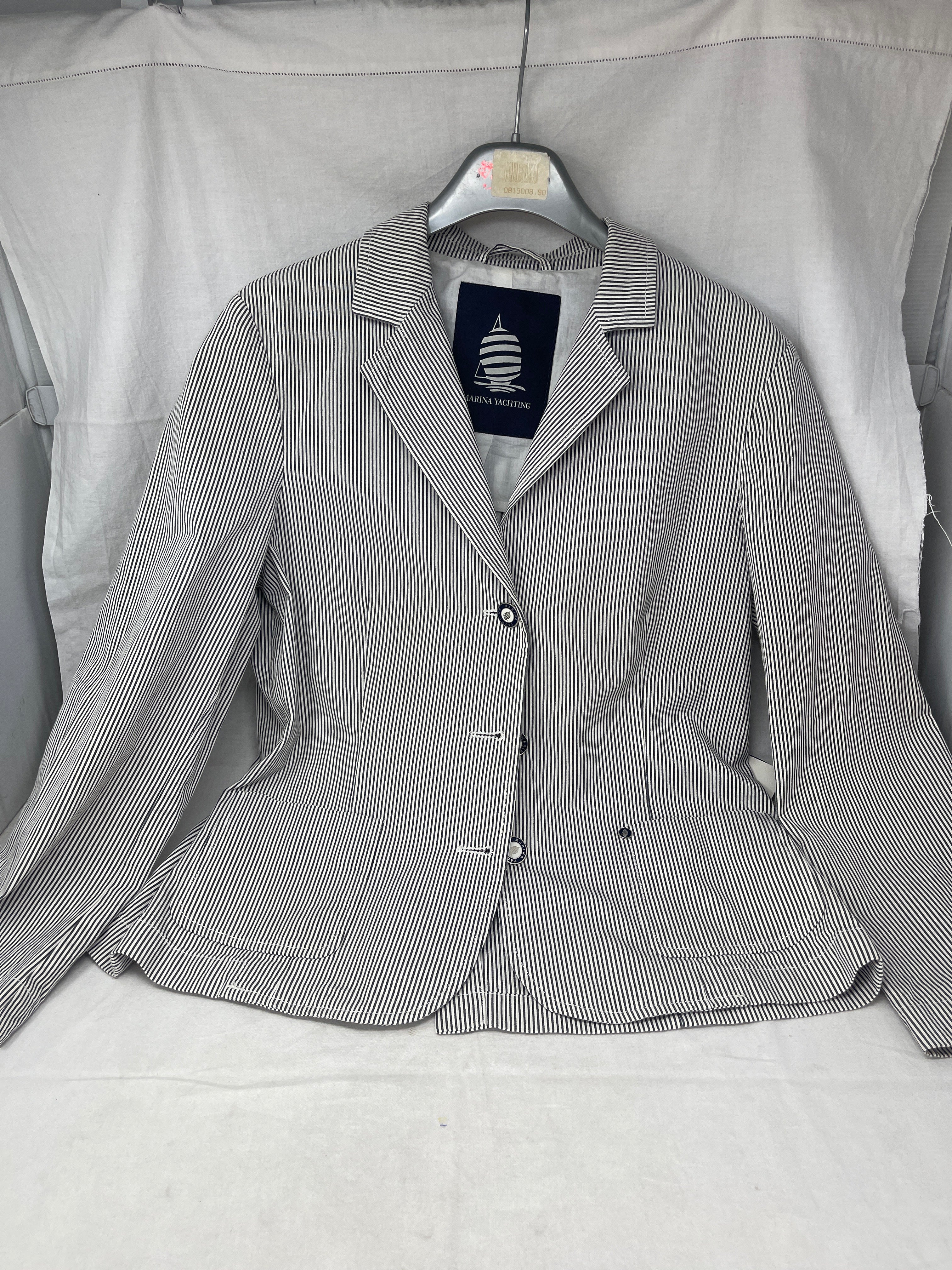 Marina Yachting Giacca Righe Bca Grigio 46