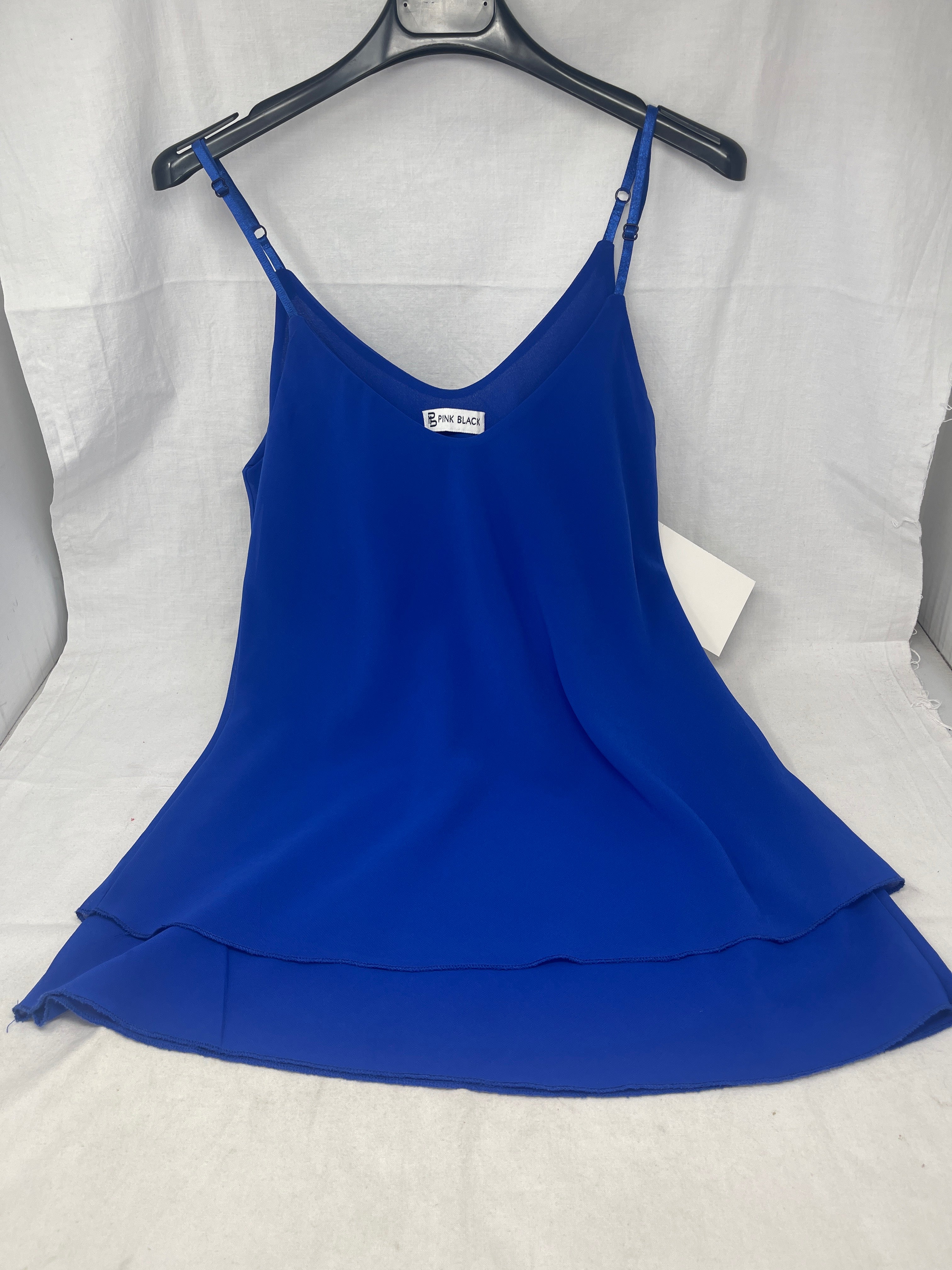 Pink Black Canotta Tulle Blu M/l