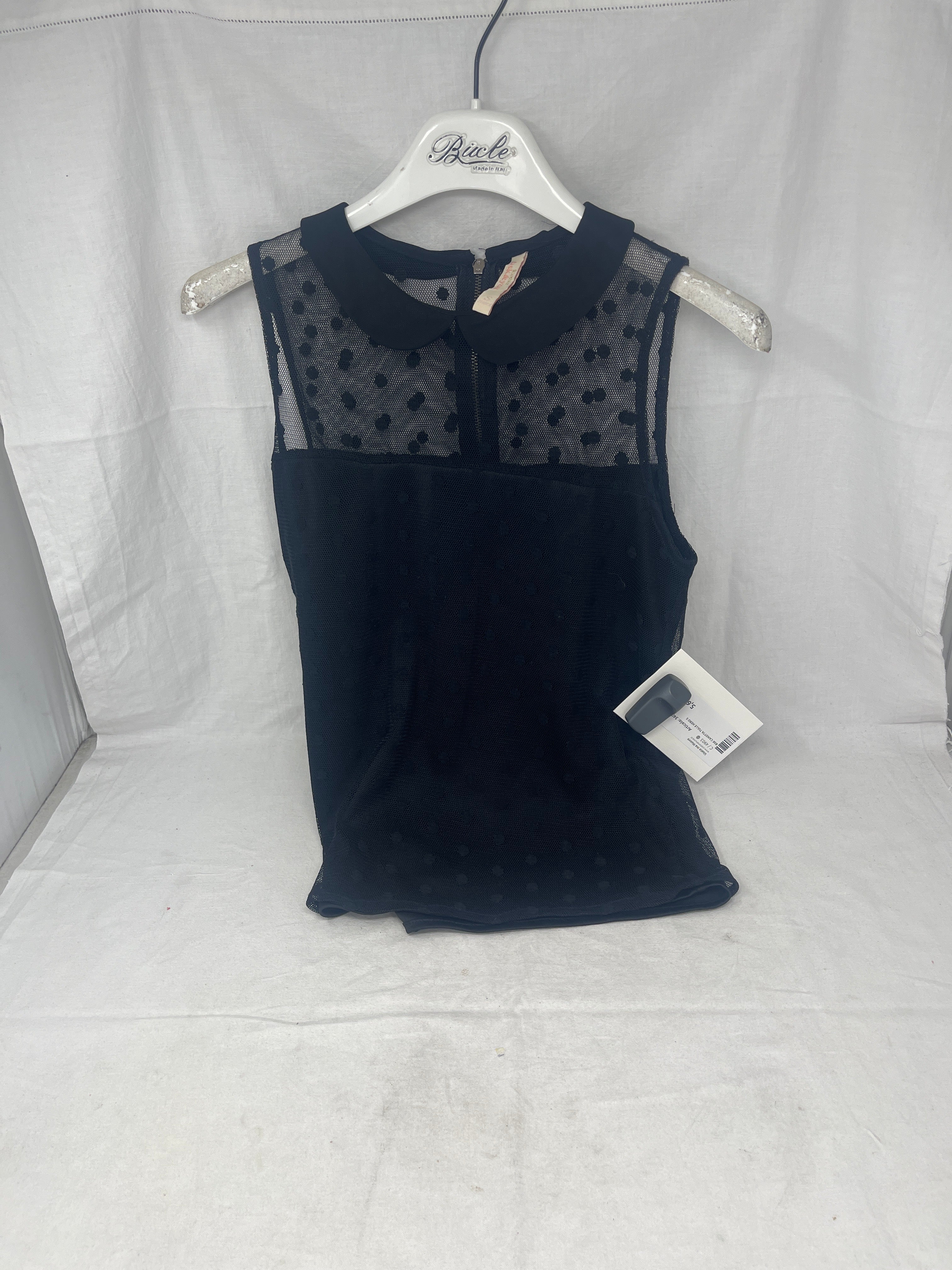 Bsk Canotta Tulle Nero S
