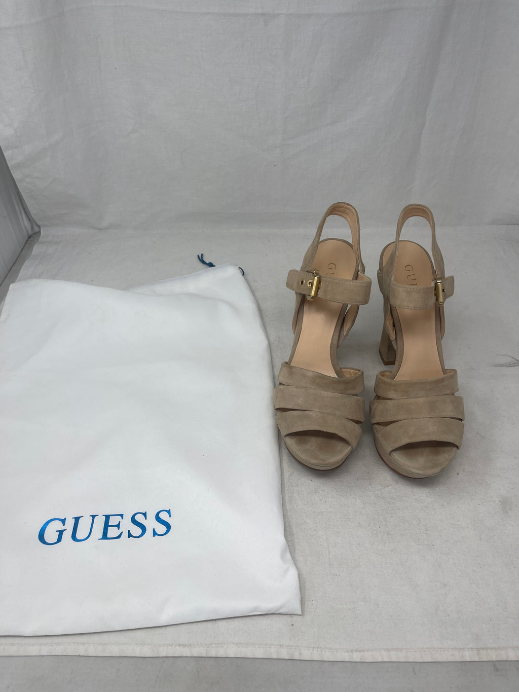 Guess Sandalo Con Tacco  Camoscio Beige 38