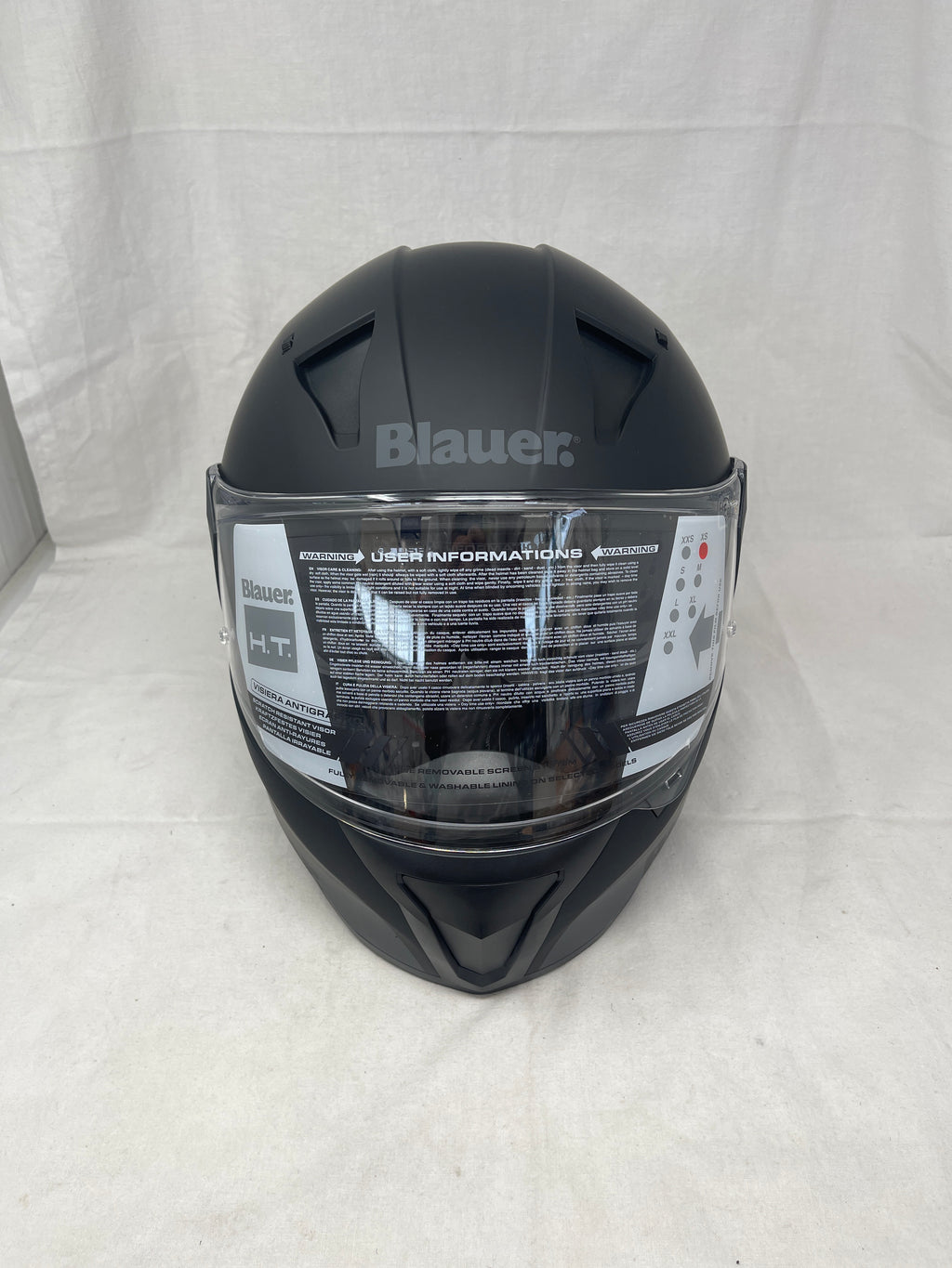 Blauer Casco Integrale Ht Naca Nf01 A Full Face Nero Rosso Opaco Mod. 12cbkh030114 Misura Xs Nuovo