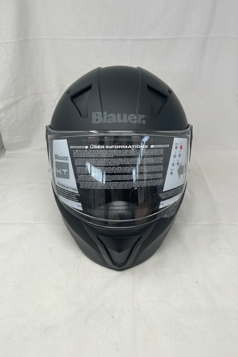 Blauer Casco Integrale Ht Naca Nf01 A Full Face Nero Rosso Opaco Mod. 12cbkh030114 Misura Xs Nuovo