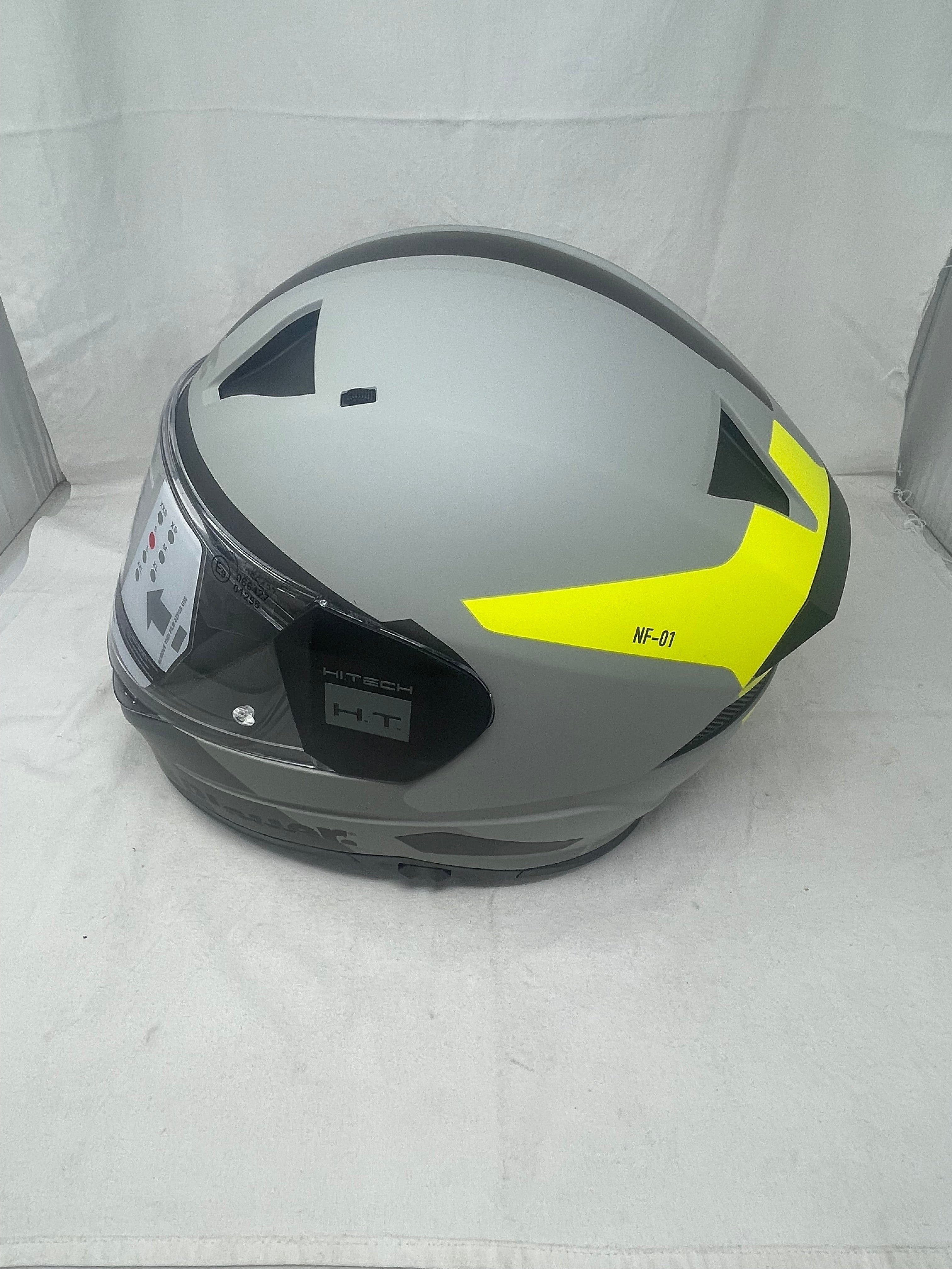 Blauer Casco Integrale Ht Naca Nf01 B Full Face Grigio Giallo Opaco Mod. 12cbkh030114 Misura S Nuovo