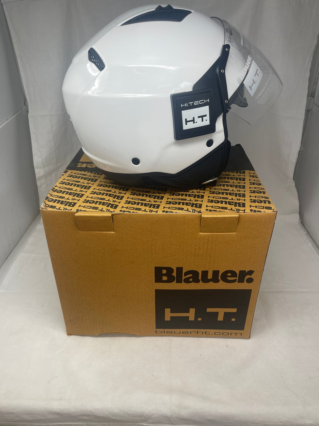 Blauer Casco Moto Jet In Fibra Bet Ht Bianco Mod. 12cbkh010103 Misura S Nuovo