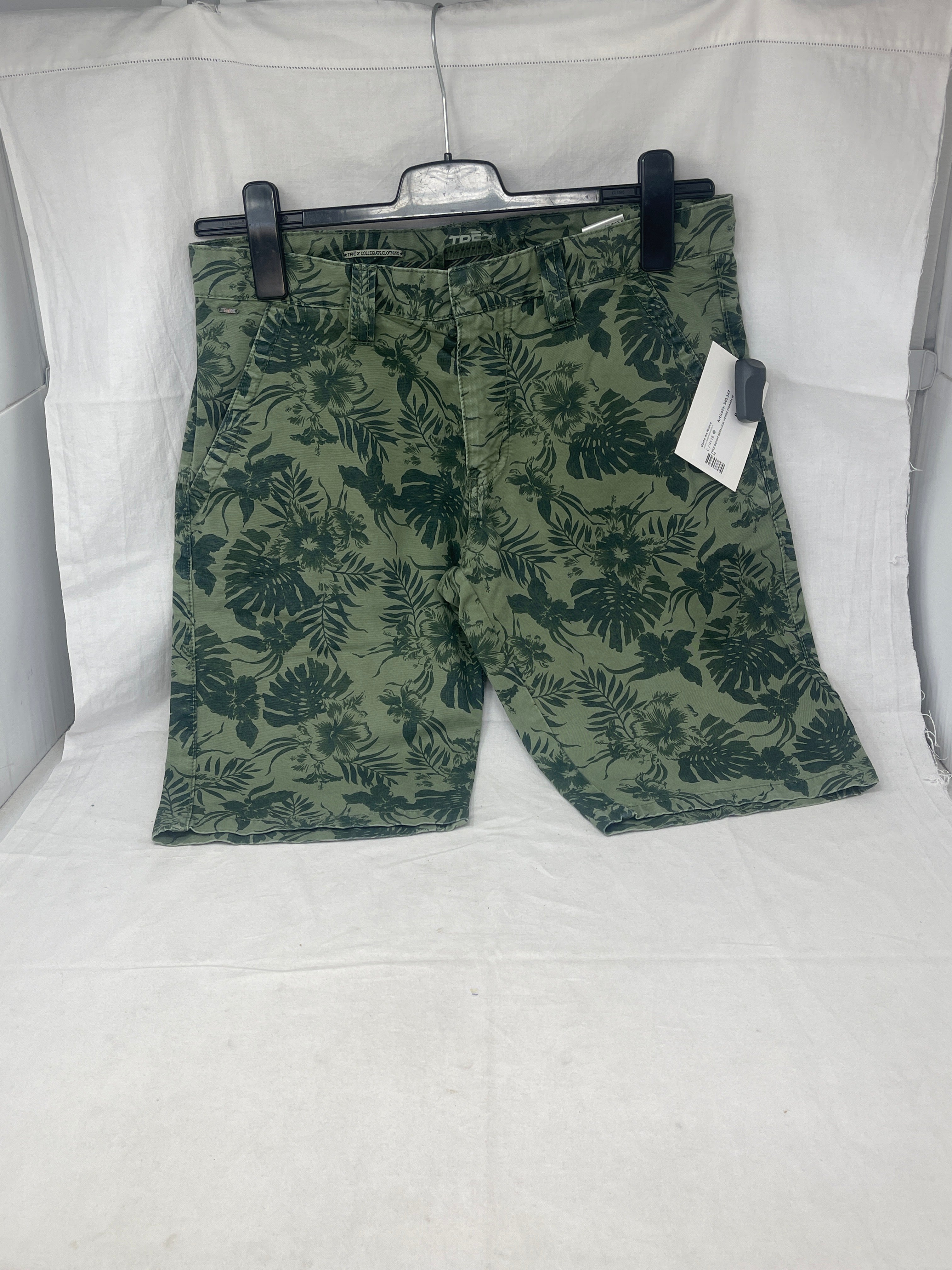 Trez Denim Bermuda Verde Fiorata W 34