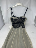 Toi Moi Abito In Seta Beige Nero Pizzo 42