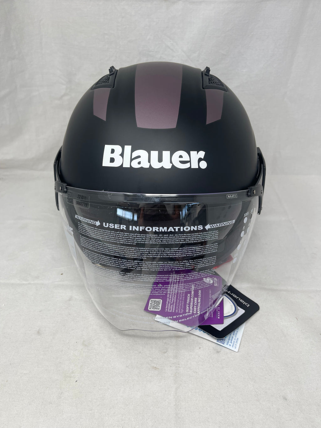 Blauer Casco Ht-bet Nero Antracite Opaco Mod.12cbkh010103 Misura Xl Nuovo!