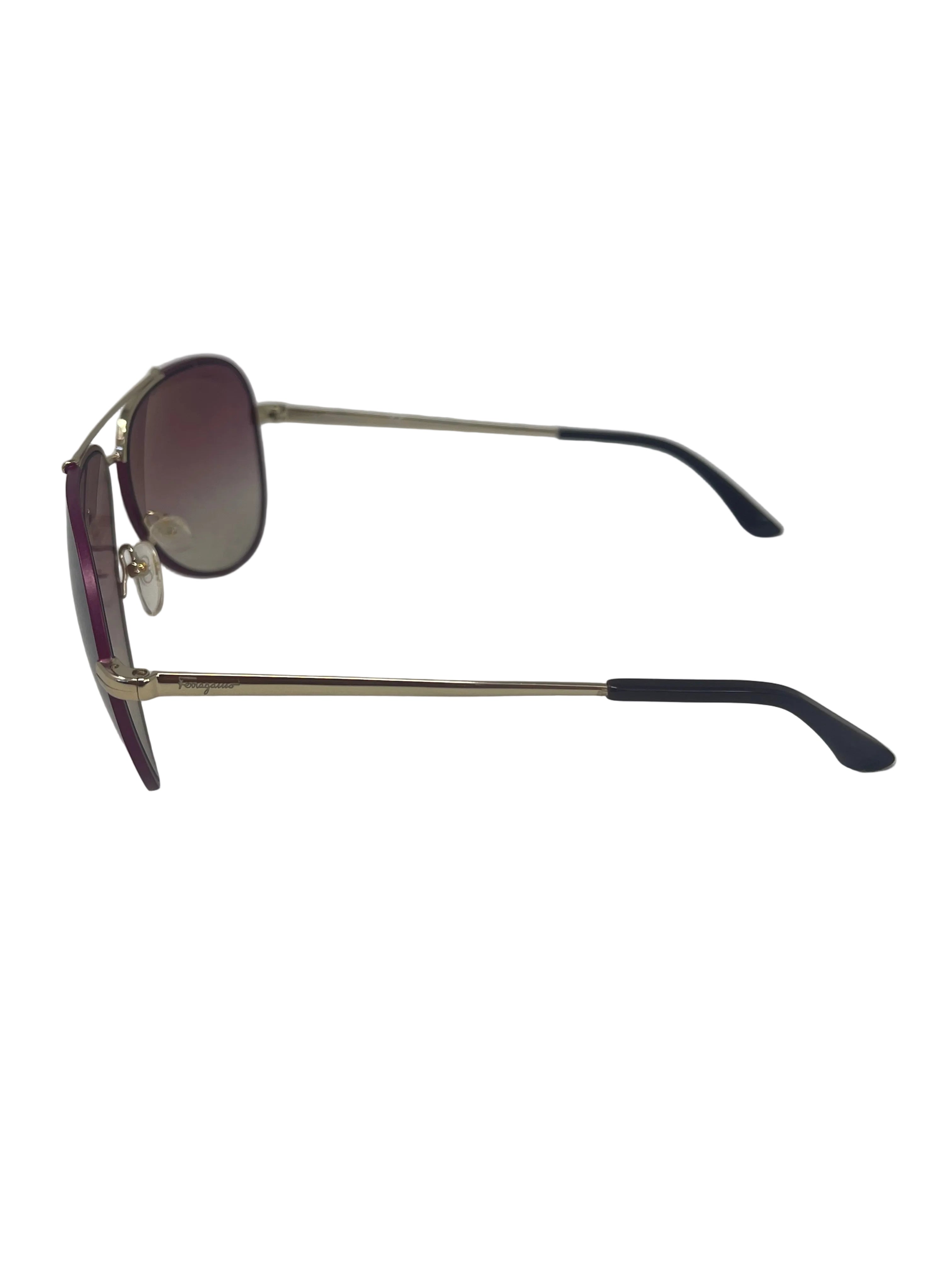 Salvatore Ferragamo Occhiali Da Sole Ferragamo Suns Sf131s Shiny Light Nuovi!