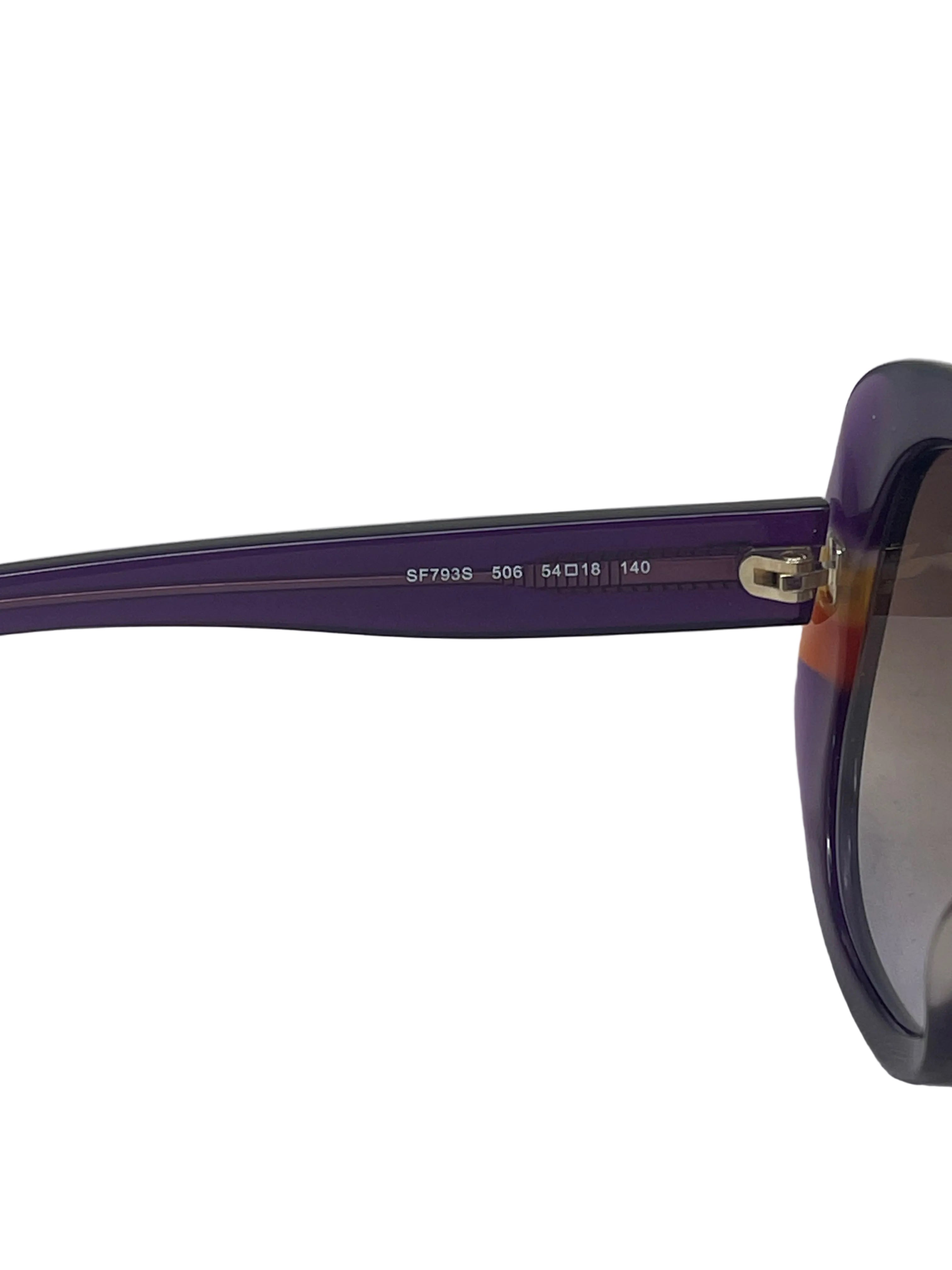Salvatore Ferragamo Occhiali Da Sole Ferragamo Suns Sf793s Violet Orange