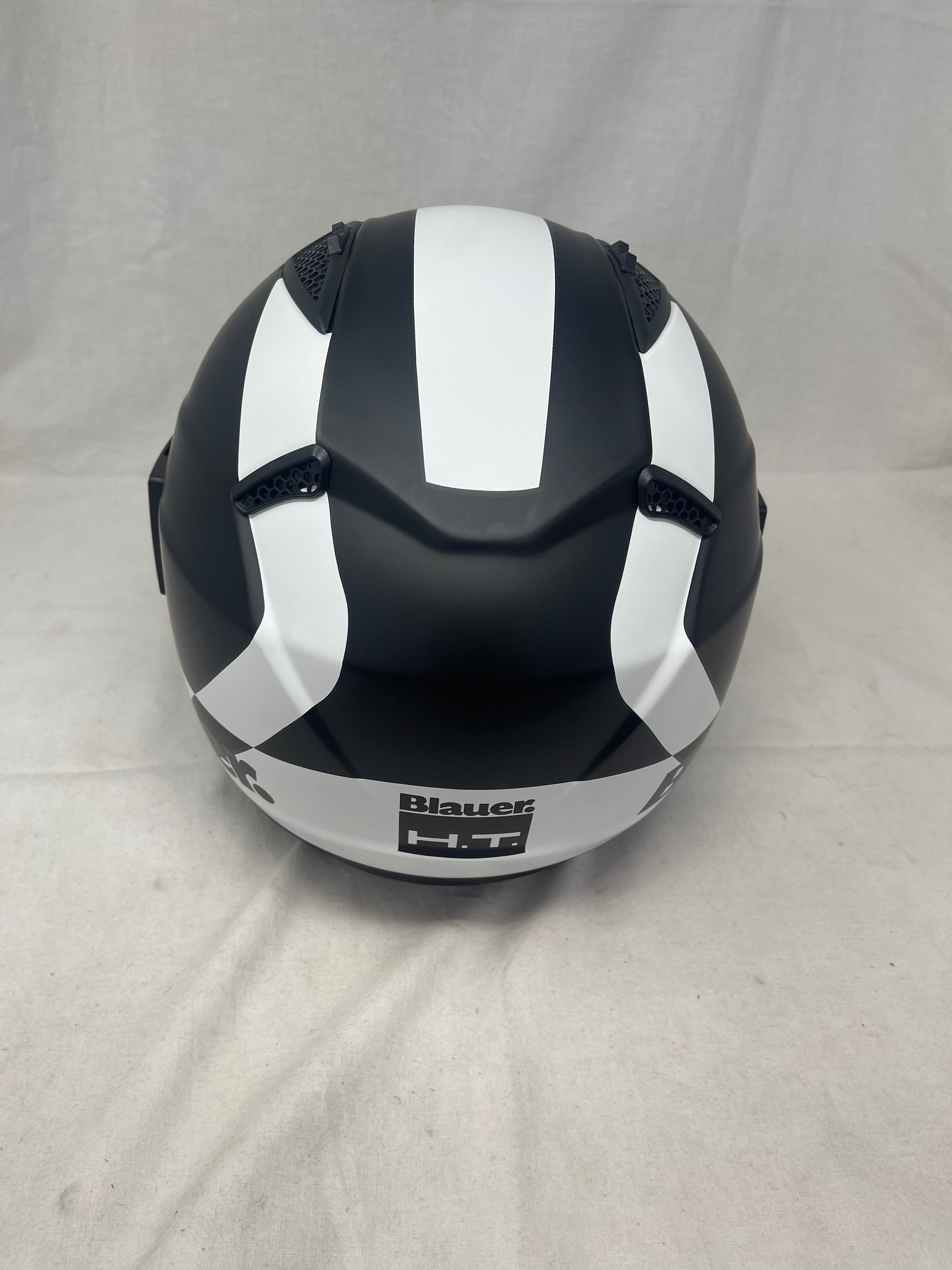 Blauer Casco Ht-bet Nero Bianco Opaco Mod.12cbkh010103 Misura L Nuovo!