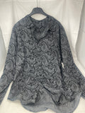 Imperial Camicia Nero Grigio Fiorato Xl