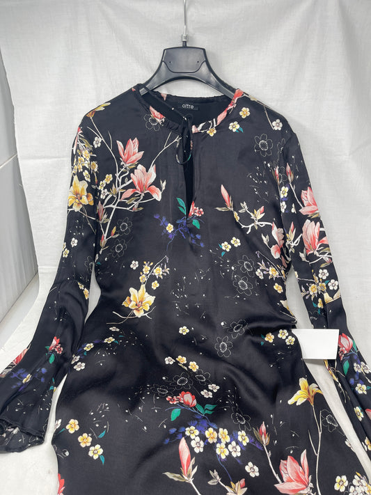 Oltre Abito Nero Fiorata 50
