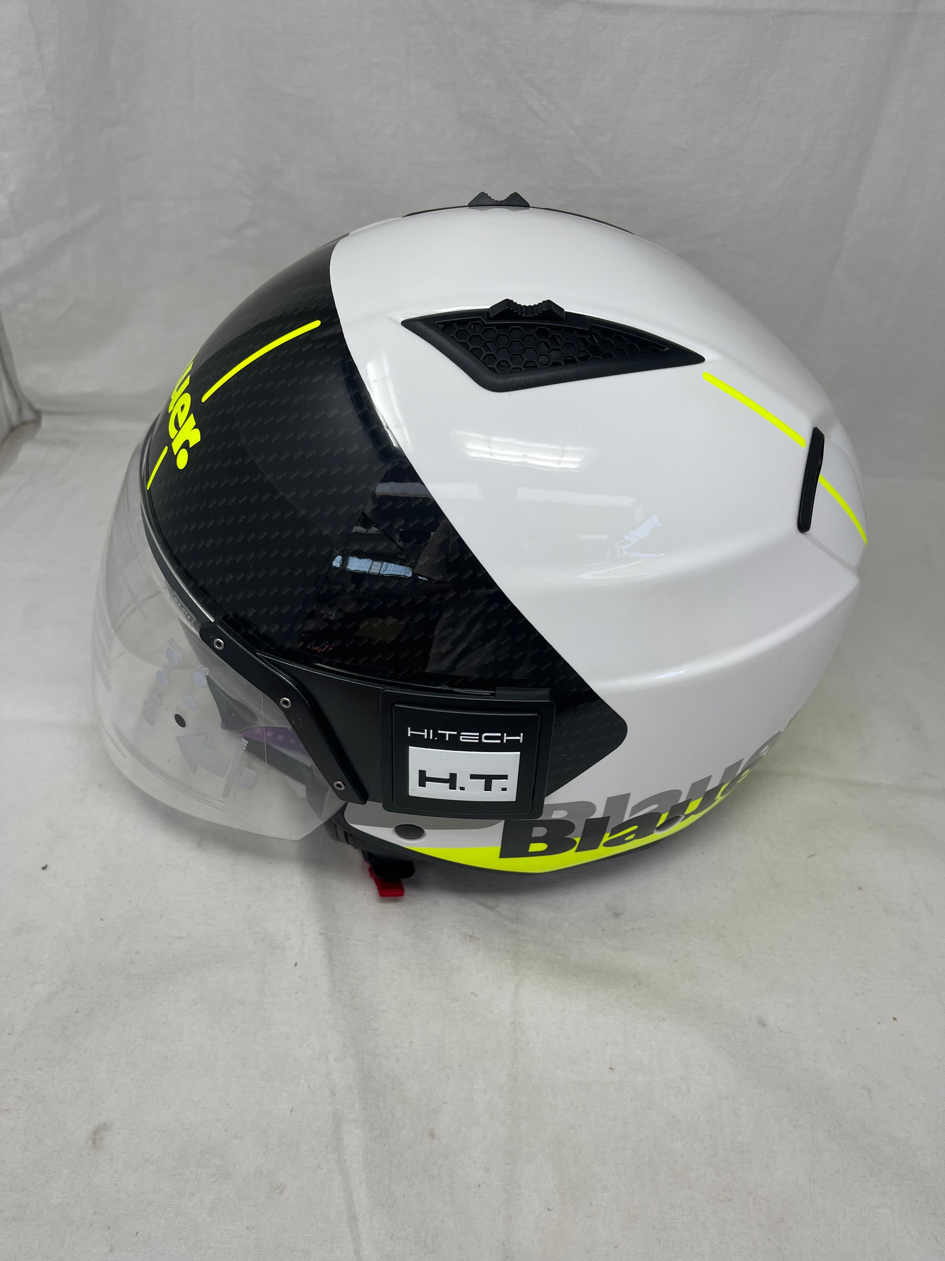 Blauer Casco Ht-bet Bianco Nero Giallo Mod.12cbkh010103 Misura Xl Nuovo!