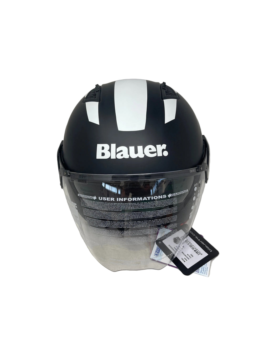 Blauer Casco Integrale Ht-bet Nero Bianco Opaco Mod 12cbkh010103 Misura Xs Nuovo