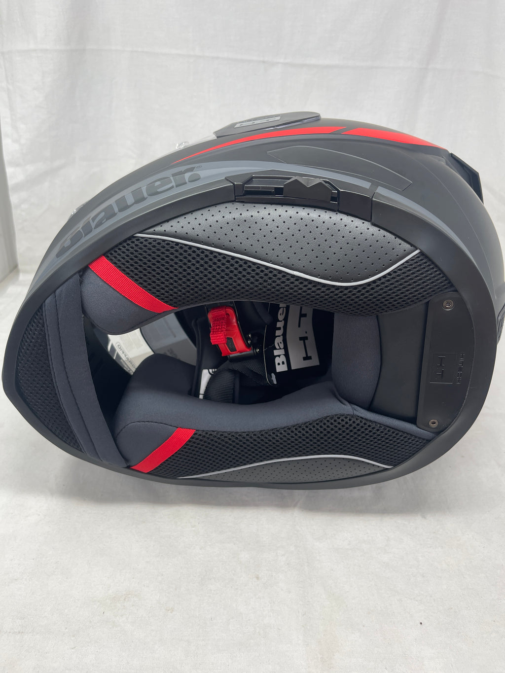 Blauer Casco Integrale Ht Naca Nf01 A Full Face Nero Rosso Opaco Mod. 12cbkh030114 Misura Xs Nuovo
