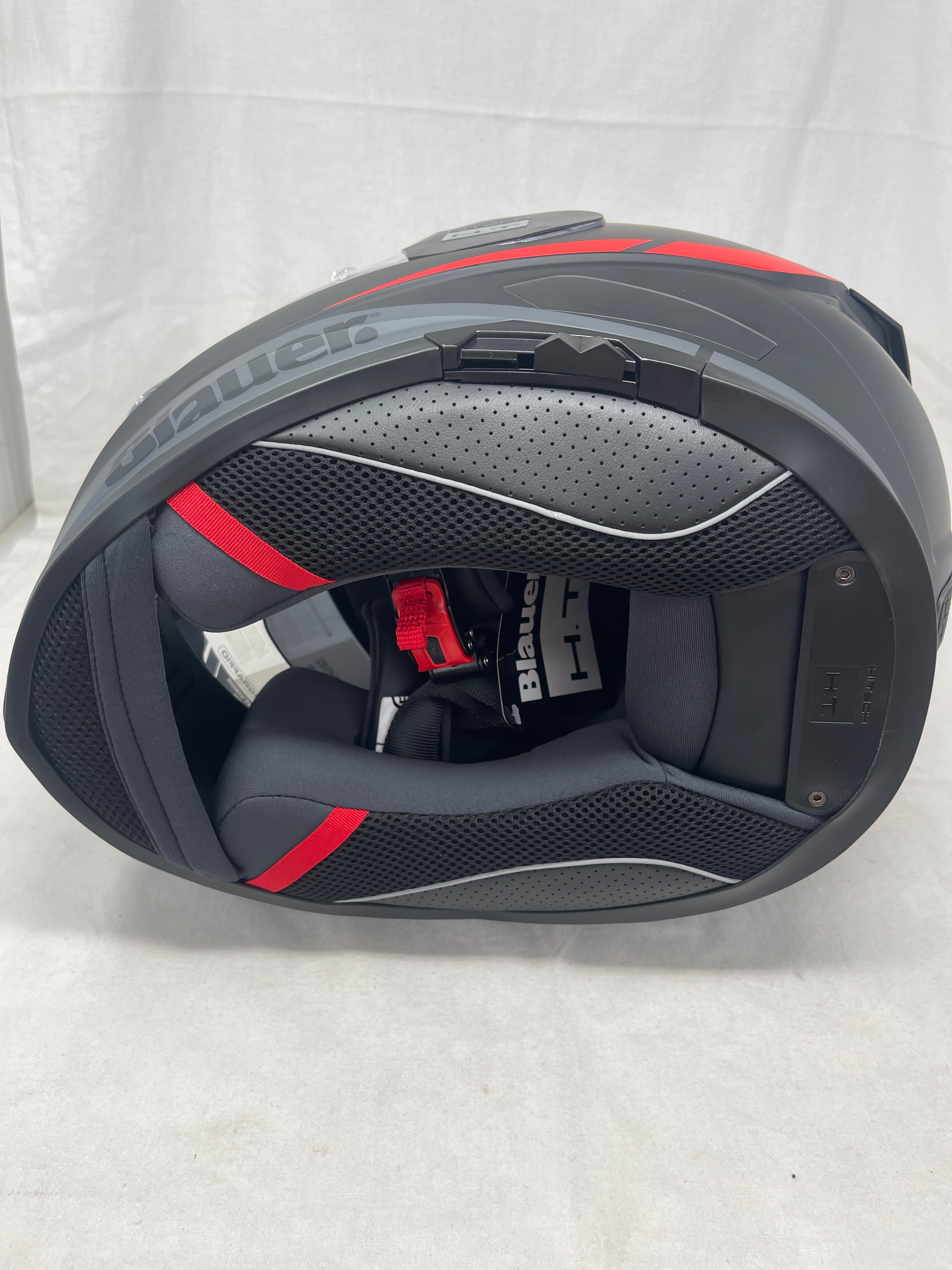 Blauer Casco Integrale Ht Naca Nf01 A Full Face Nero Rosso Opaco Mod. 12cbkh030114 Misura Xs Nuovo