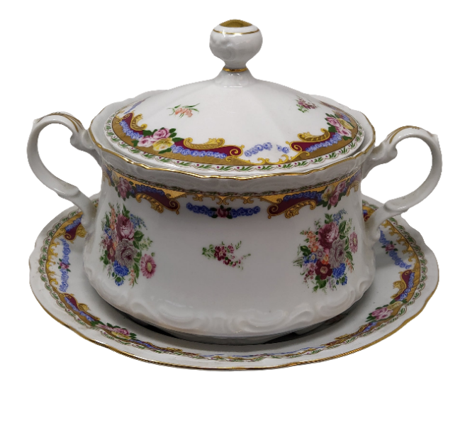 _limoges Biscottiera Ceramica Con Piatto