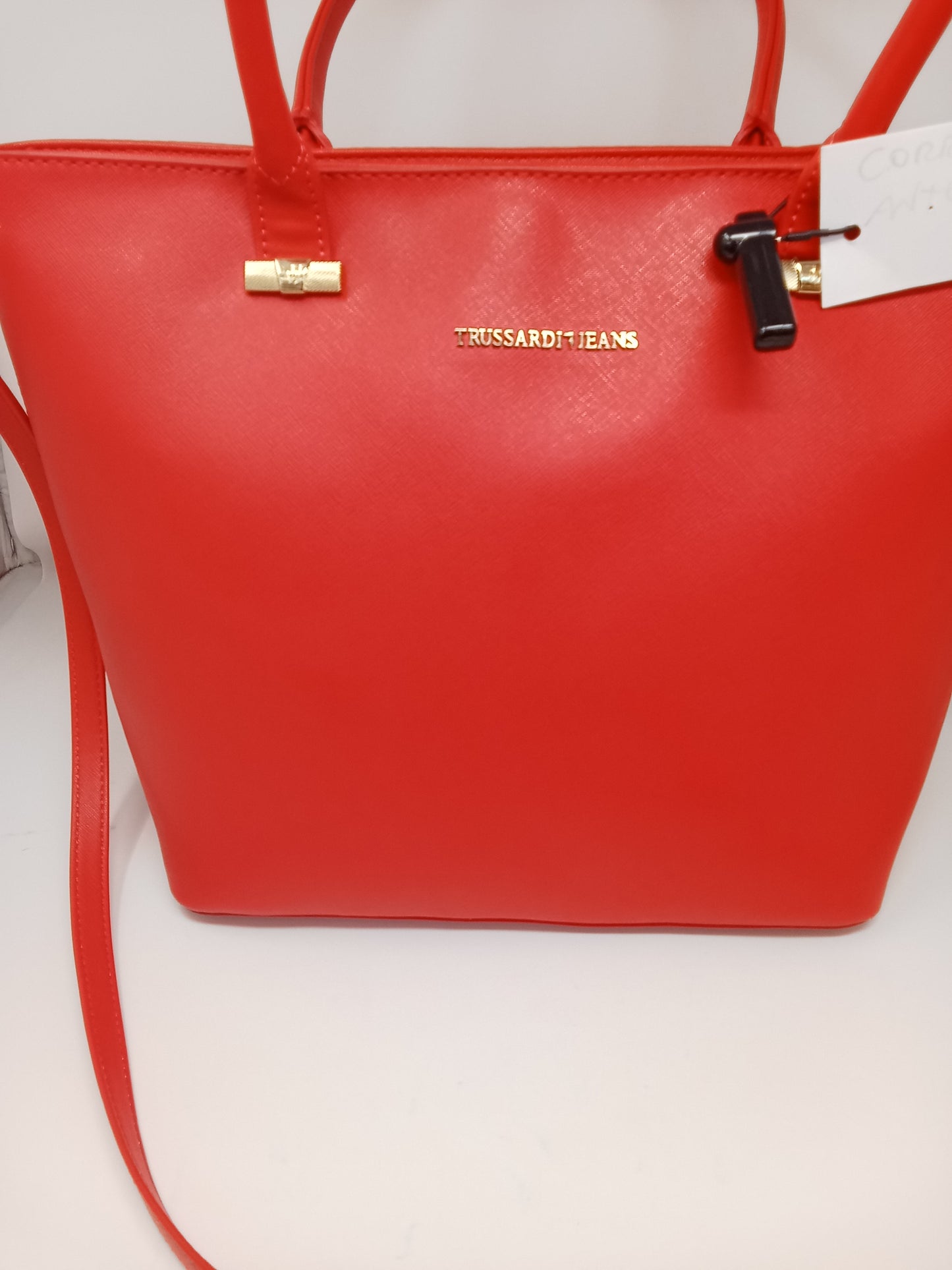 Trussardi Borsa shopper a tracolla rossa nuova