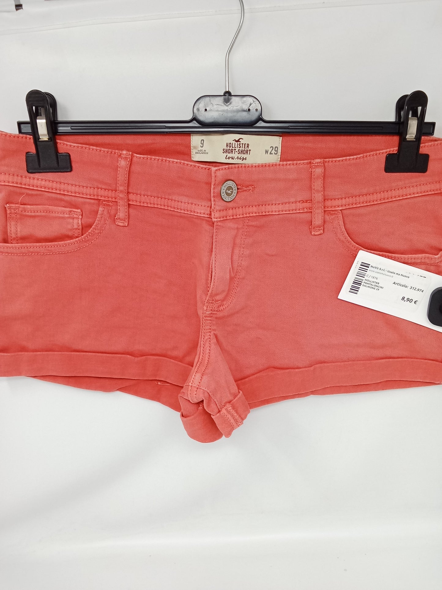 Hollister pantaloncini salmone 29