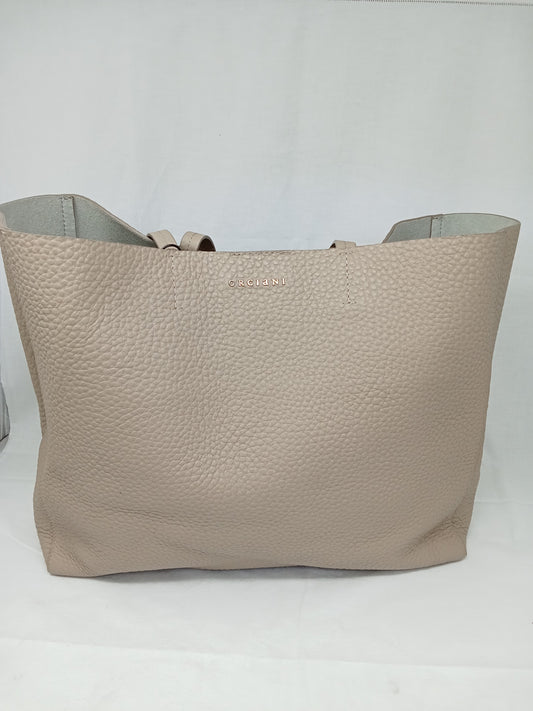 Orciani borsa shoppers in pelle tortora52*35*10cm