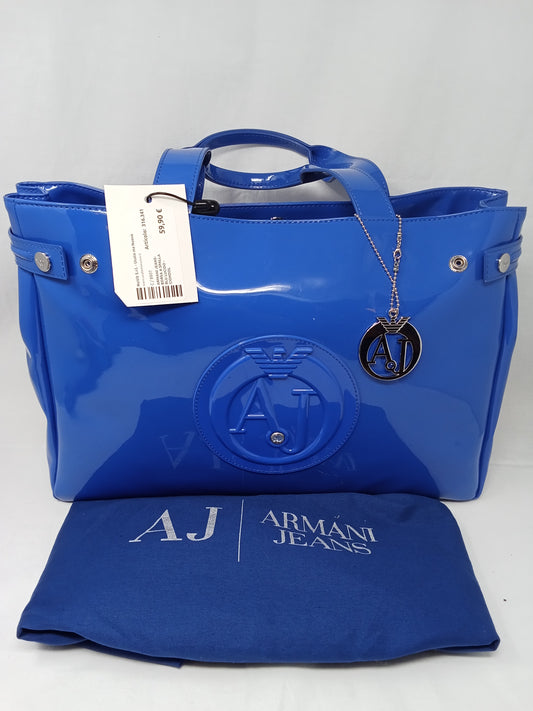 Armani jeans borsa blu pvc