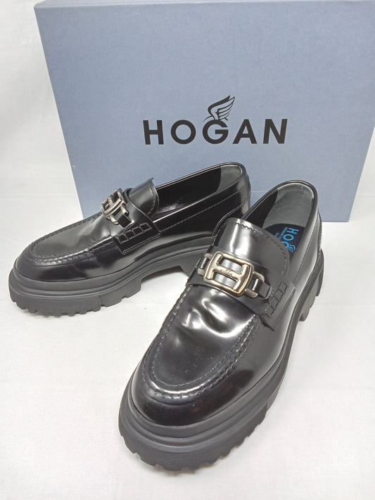 Hogan mocassino in pelle nero 41