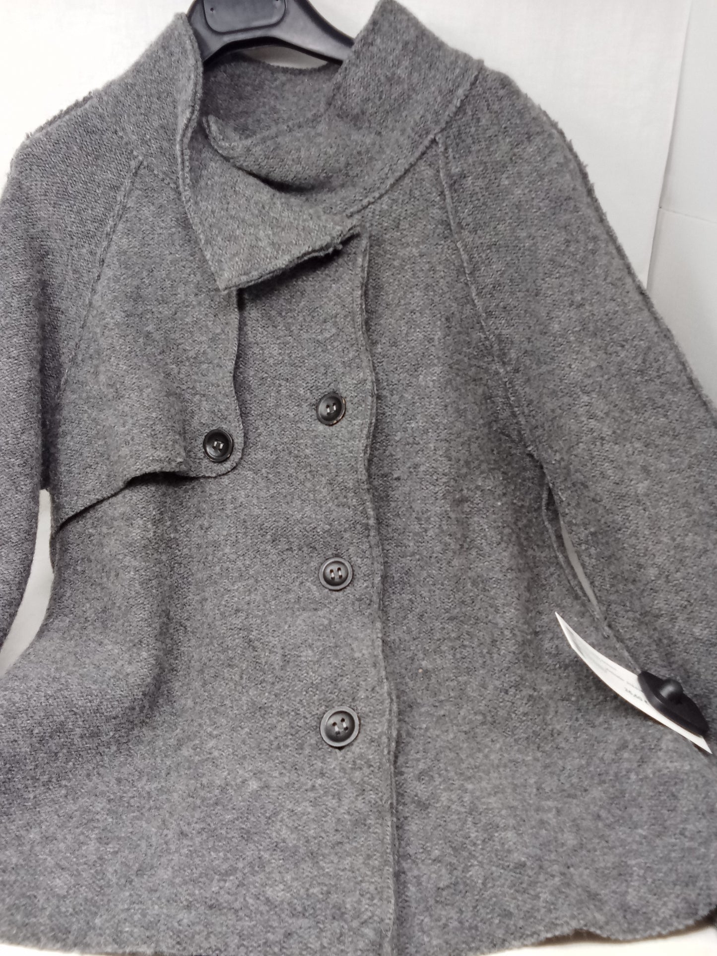 Benetton cappotto in lana grigio M