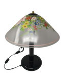 _lampada Da Comò Vetro Motivi Floreali