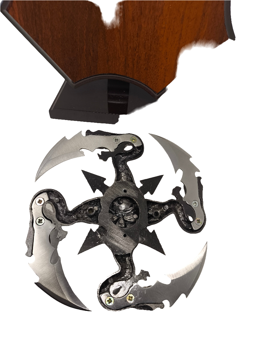 Coltello Decorativo Fantasy Su Supporto Espositivo In Legno