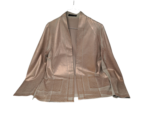 Anna Cristy Milano Cardigan Beige Sfumato Rosa Tu