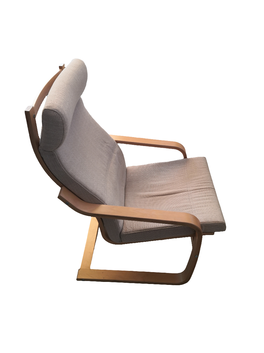 Ikea Poltrona Poang Con Cuscino E Seduta Beige