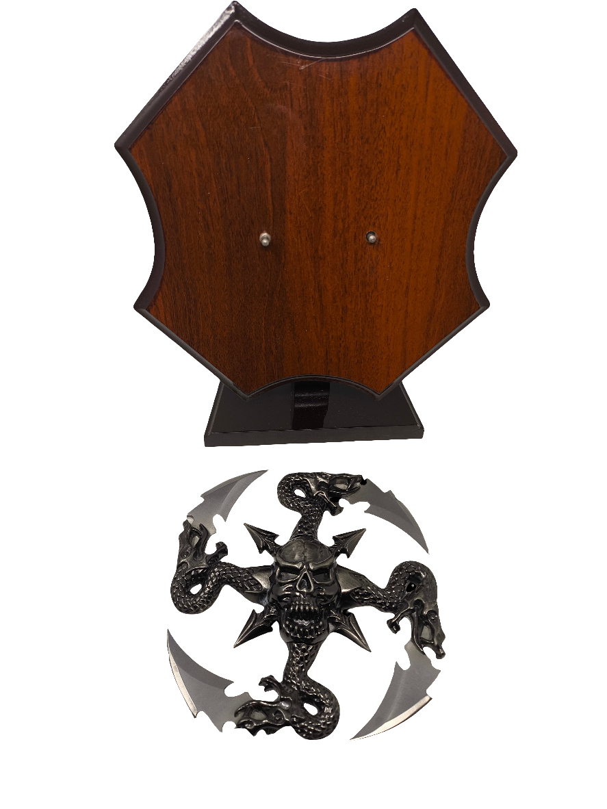 Coltello Decorativo Fantasy Su Supporto Espositivo In Legno