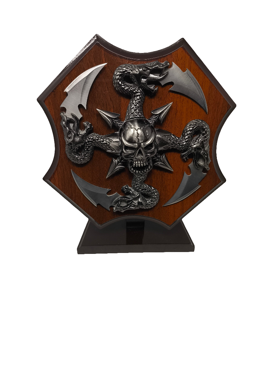 _coltello Decorativo Fantasy Su Supporto Espositivo In Legno