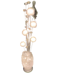 _lampada Da Terra Di Design Con Fiori In Vaso