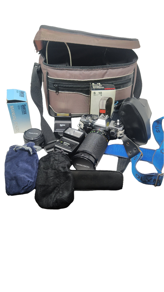Olympus Om10 Con Borsa Obiettivi/flash Ecc..