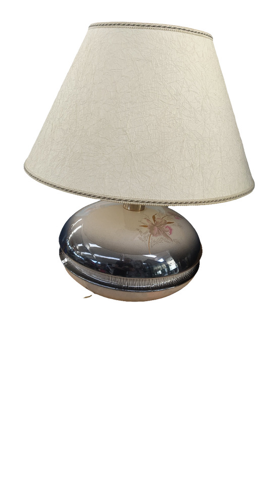 Lampada Da Tavolo Base Ceramica Mot.floreali