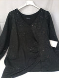 Fiorella Rubino Maglietta Nera Glitter M/l