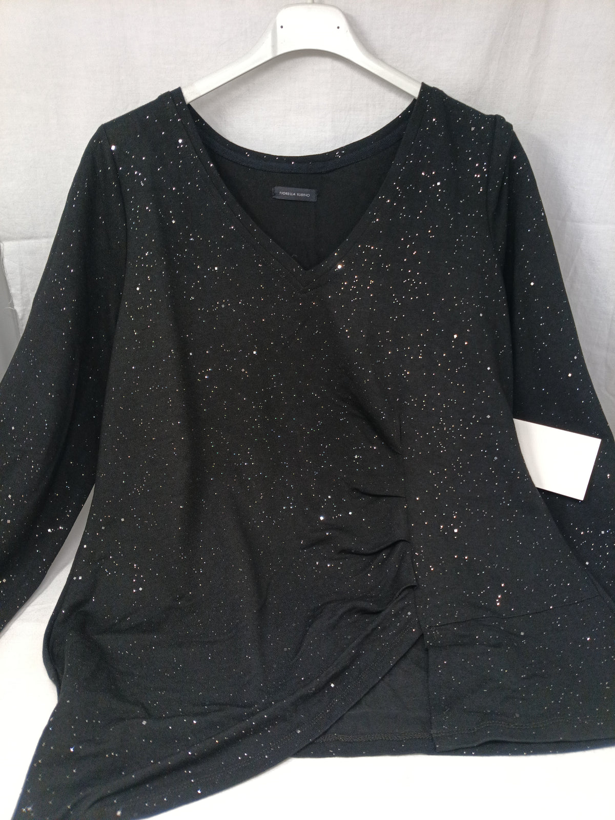 Fiorella Rubino Maglietta Nera Glitter M/l