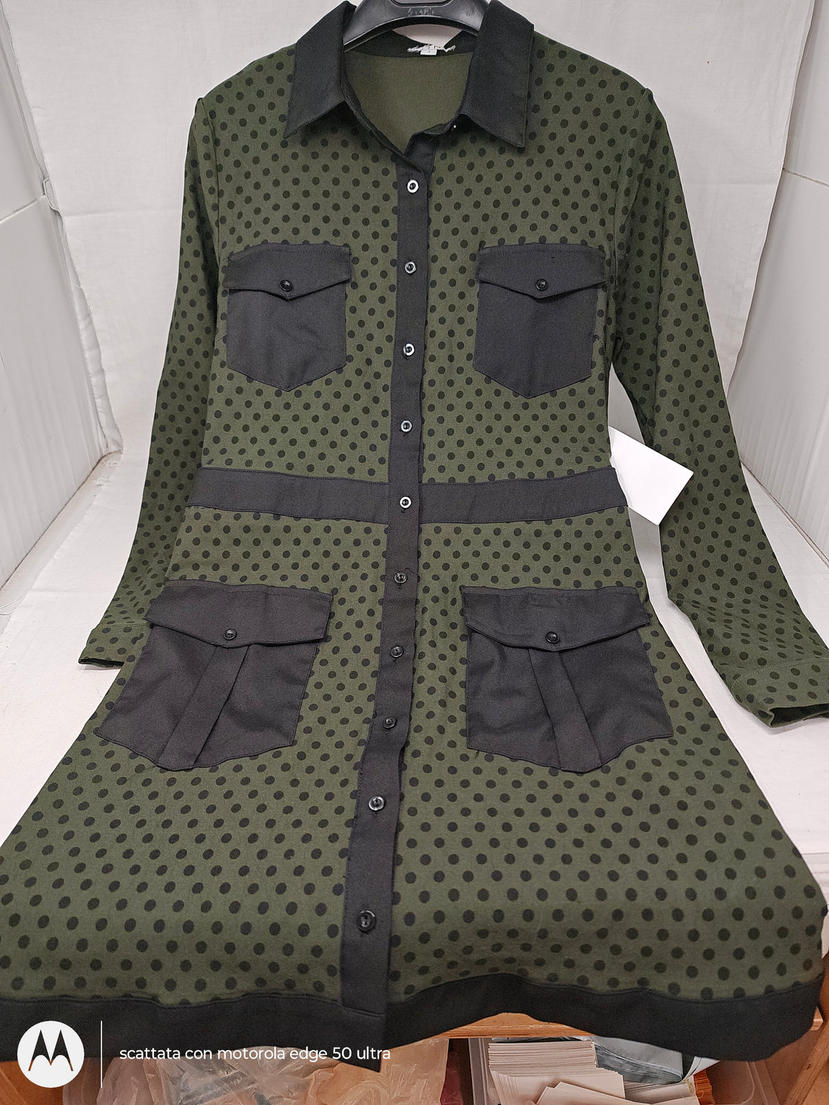 Kling Abito Verde Pois S/m